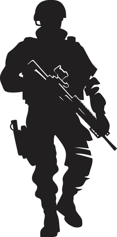 defensivo guerrero armado hombre emblema guerrero centinela vector armado Guardia