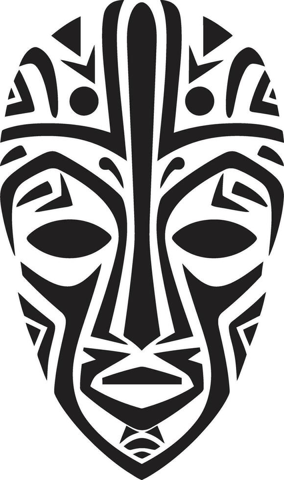 Ancestral Echoes Iconic African Mask Logo Ritualistic Identity Vector Tribal Emblem