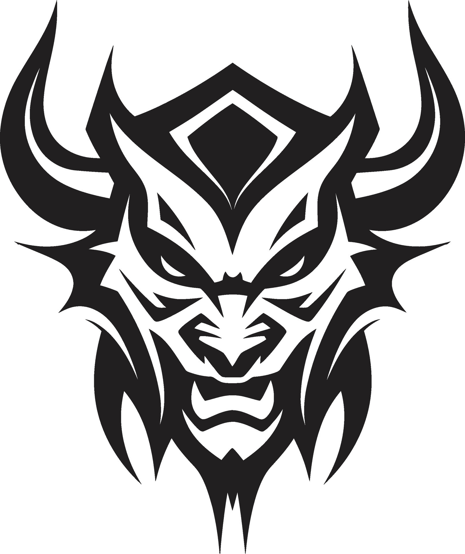Inferno s Gaze Black Logo Symbolizing Aggressive Devil s Visage ...