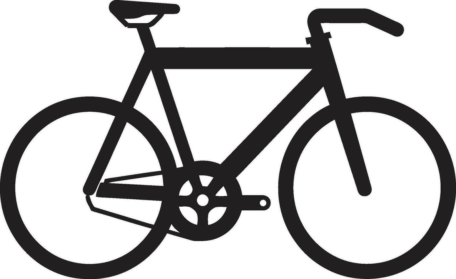 Cycle Craft Black Vector Icon Pedal Emblem Bike Logo Design