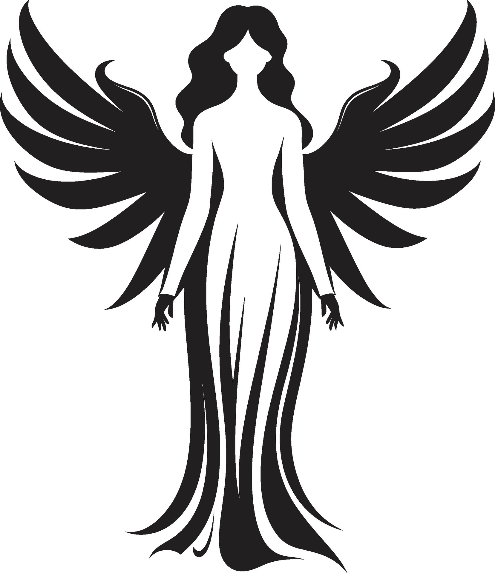Celestial Seraph Angelic Vector Design Seraphic Radiance Angel Wings Emblem 36348836 Vector Art 