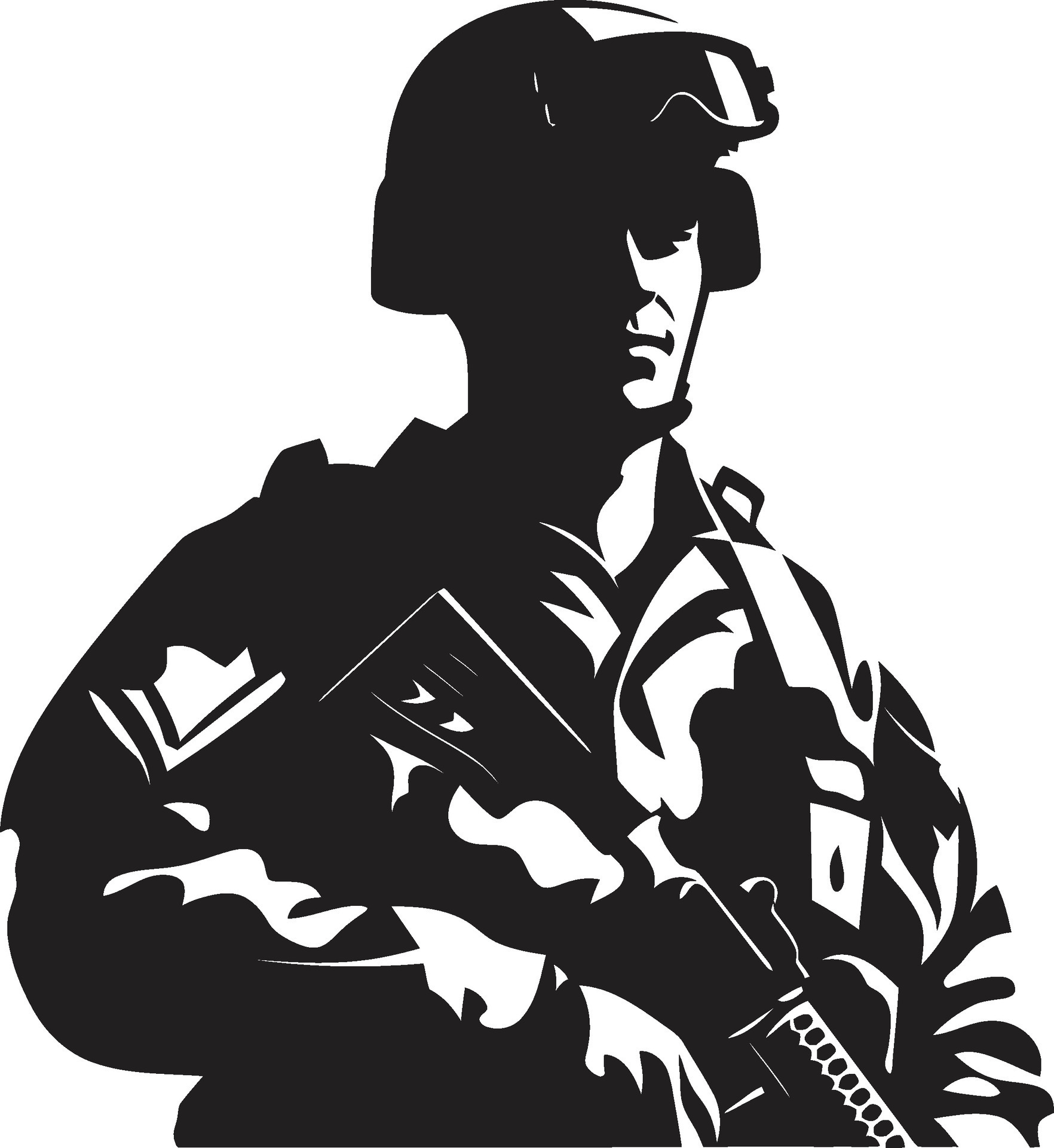 Warrior Sentinel Vector Armed Guard Guardian s Precision Black Army Logo 36348892 Vector Art at