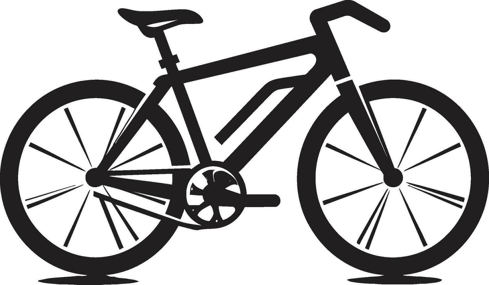 Classic Wheel Black Bike Design Cycle Craft Black Vector Icon