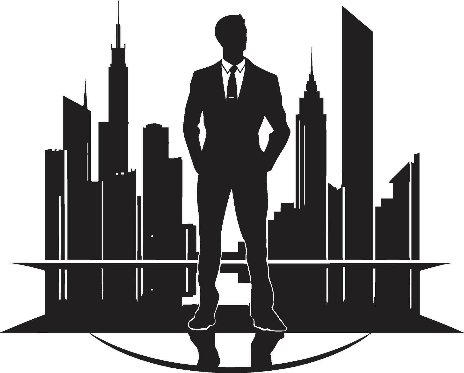 Urban Architect Black Vector Icon Design Innovator Architect Emblem in 