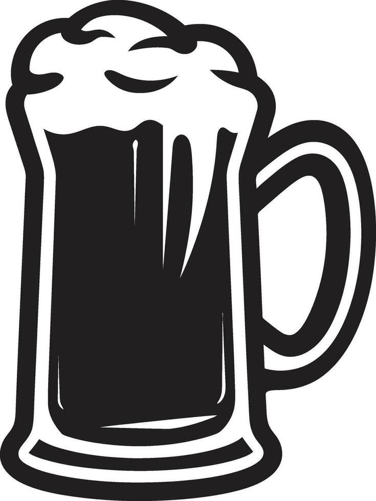 Cheers Icon Vector Beer Tankard Frothy Lager Black Mug Logo