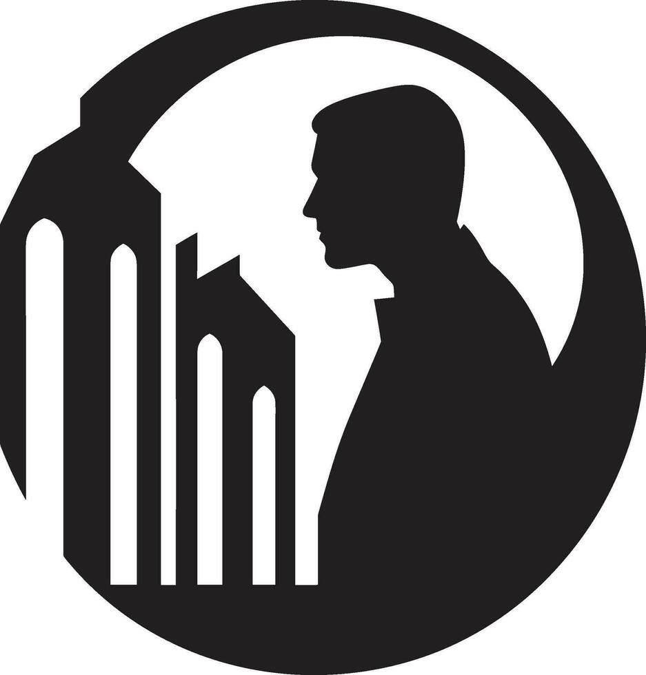 Design Luminary Architect Icon in Black Hue Creative Draftsman Architect Logo Design vector