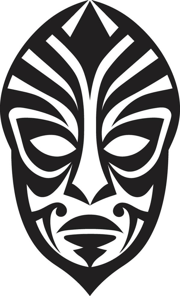 Mystic Visions Tribal Mask Emblem Design Cultural Heritage African Tribe Mask Vector