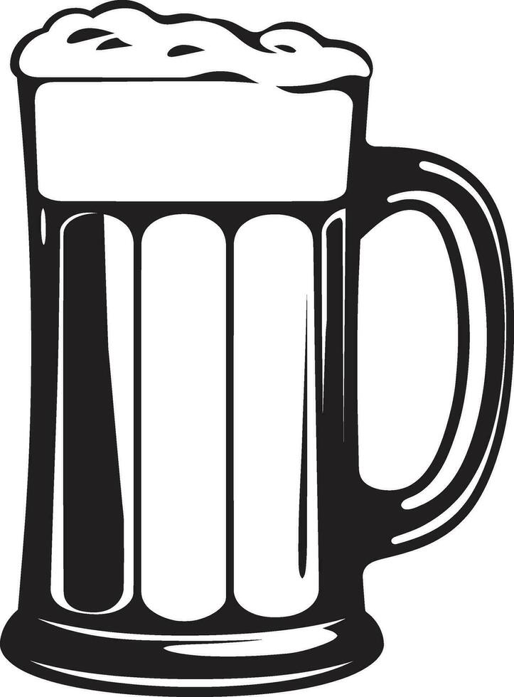 Pilsner Icon Black Beer Mug Design Brewer s Touch Vector Mug Symbol