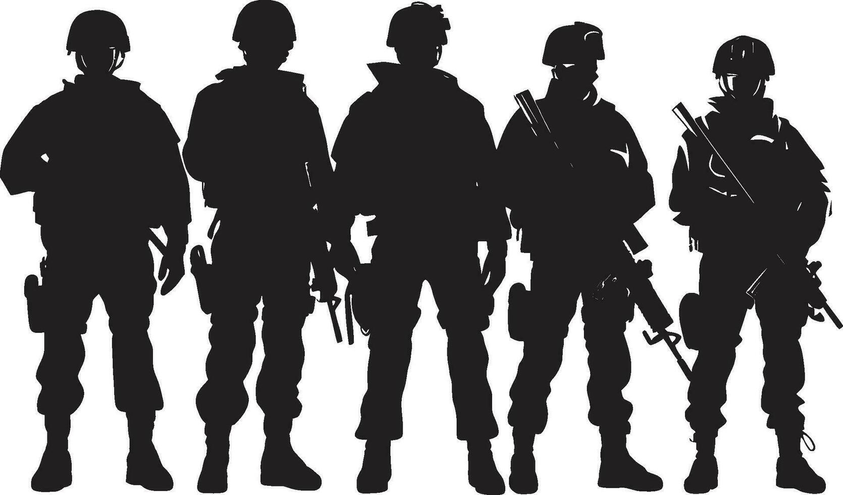 Guardian Platoon Emblematic Armed Force Combatant Company Black Logo Icon Design vector