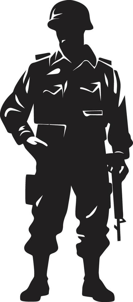 Defender s Valor Black Military Emblem Combat Guardian Vector Soldier Emblem