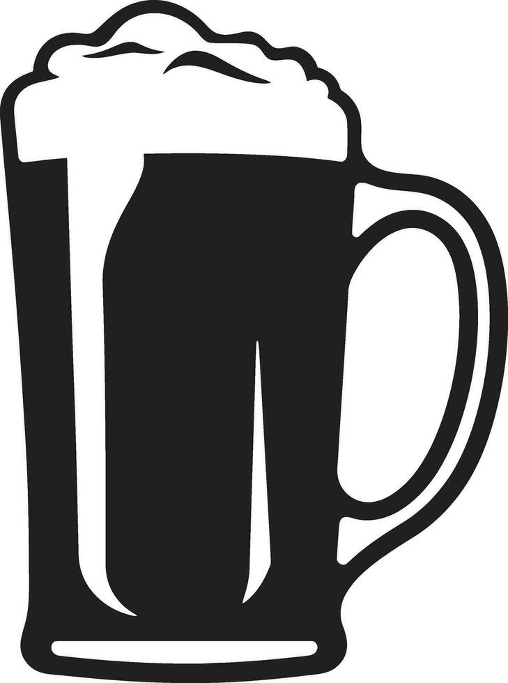 Pilsner icono negro cerveza jarra diseño cervecero s toque vector jarra símbolo