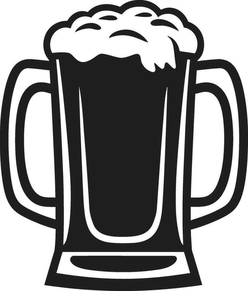 Ale Symbol Vector Beer Stein Icon Cheers Emblem Black Beer Tankard