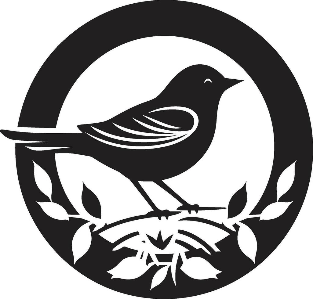 Nest Weaver Vector Icon Design Flight Nest Black Bird Logo Icon