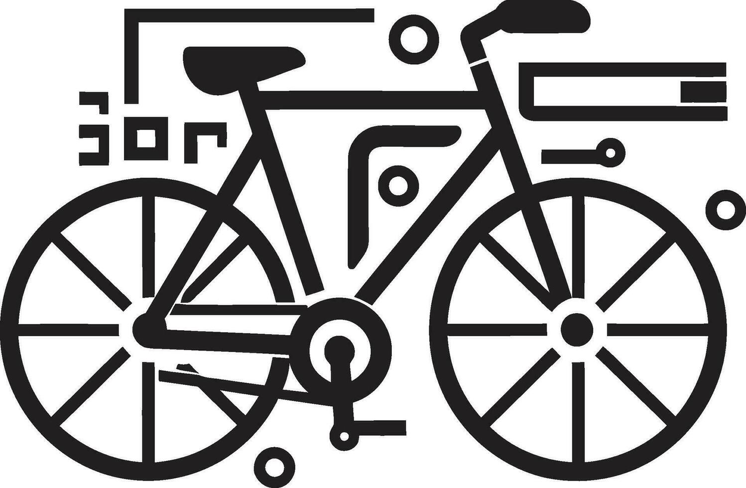 CycleSprint Black Iconic Bike Design UrbanRide Vector Bike Logo Icon