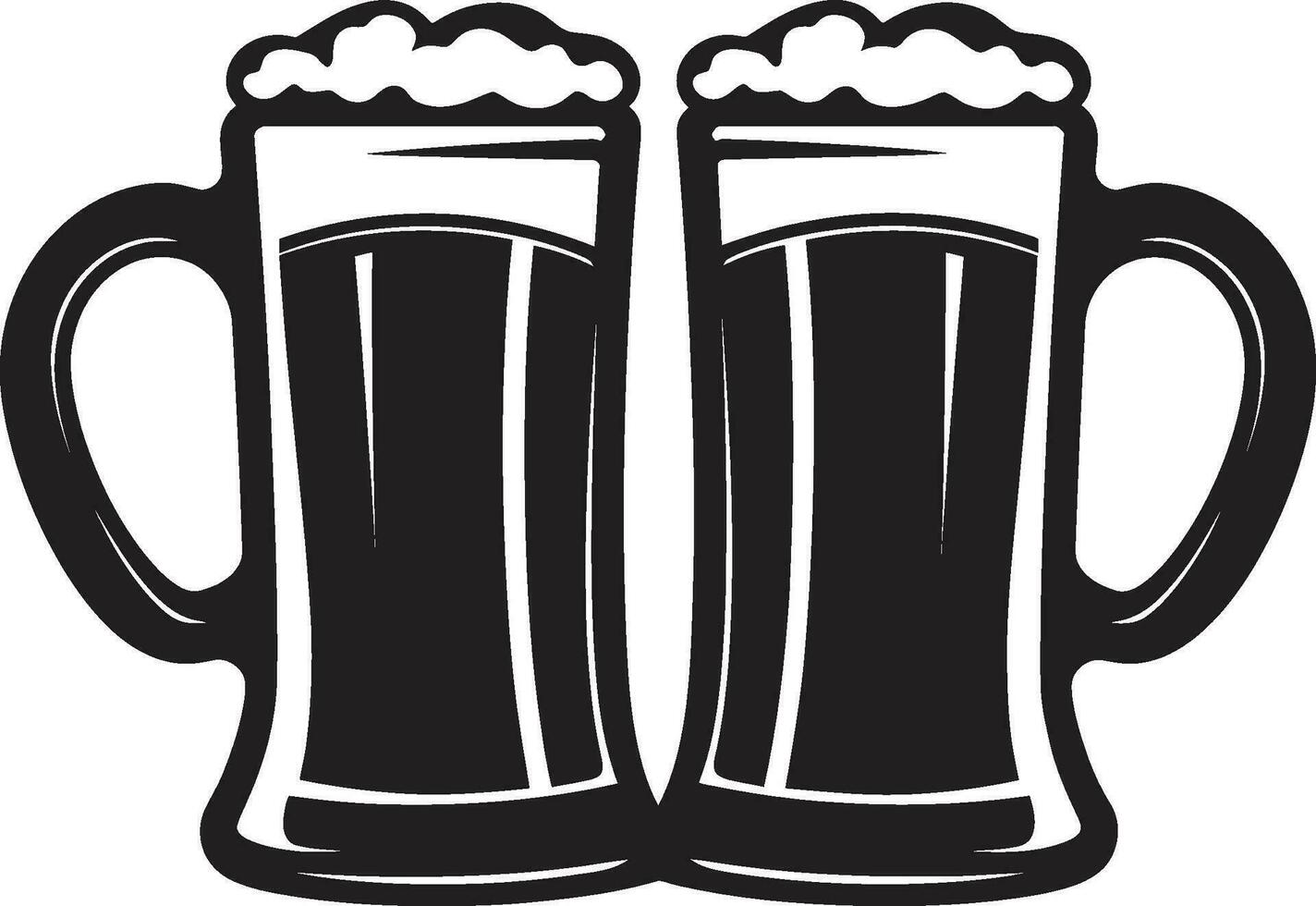 arte cerveza inglesa símbolo negro cerveza Stein salud icono vector cerveza jarro