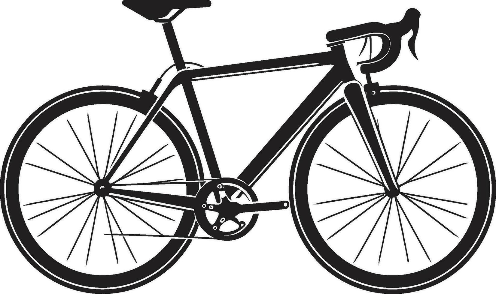 ciclo arte negro vector icono pedal emblema bicicleta logo diseño