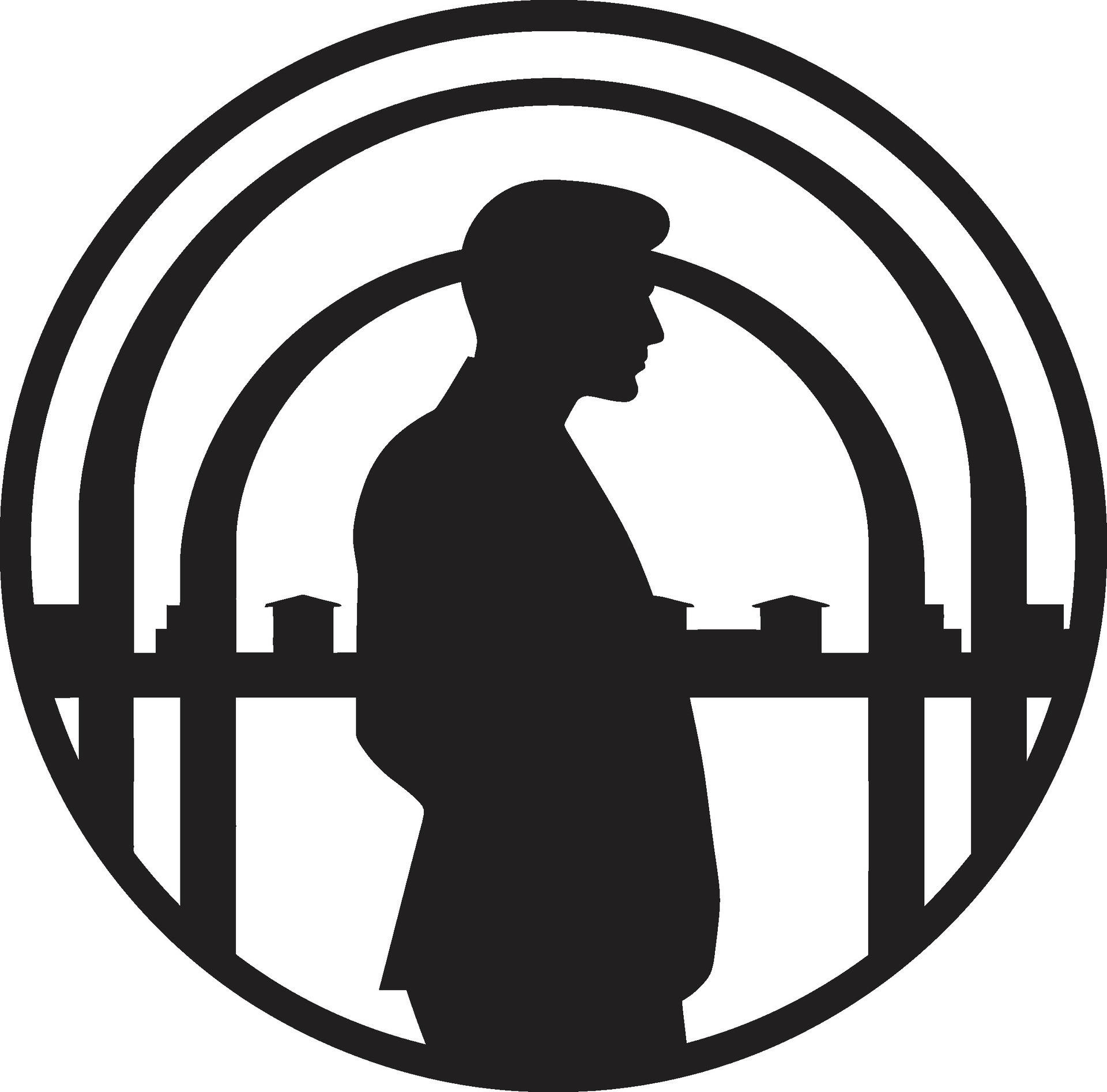 Urban Architect Black Vector Icon Design Innovator Architect Emblem in 