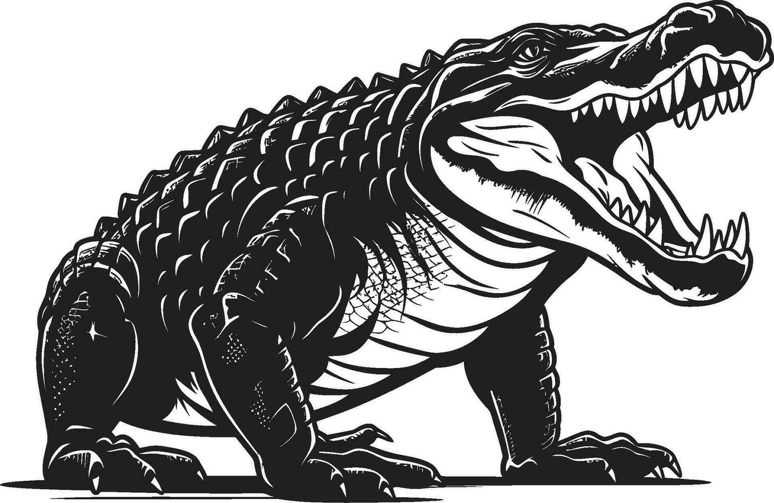 Wilderness Guardian Alligator Icon Design Jungle Majesty Vector Alligator Emblem