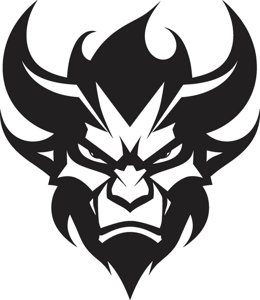 Maleficent Stare Devil s Face Vector Icon Satanic Fury