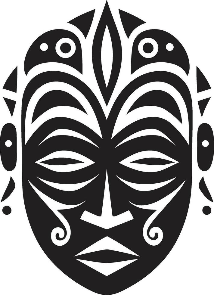 simbólico silueta tribal vector icono eterno tradicion africano máscara emblema