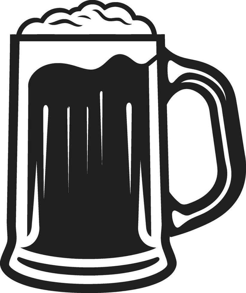 Craft Ale Symbol Black Beer Stein Cheers Icon Vector Beer Tankard