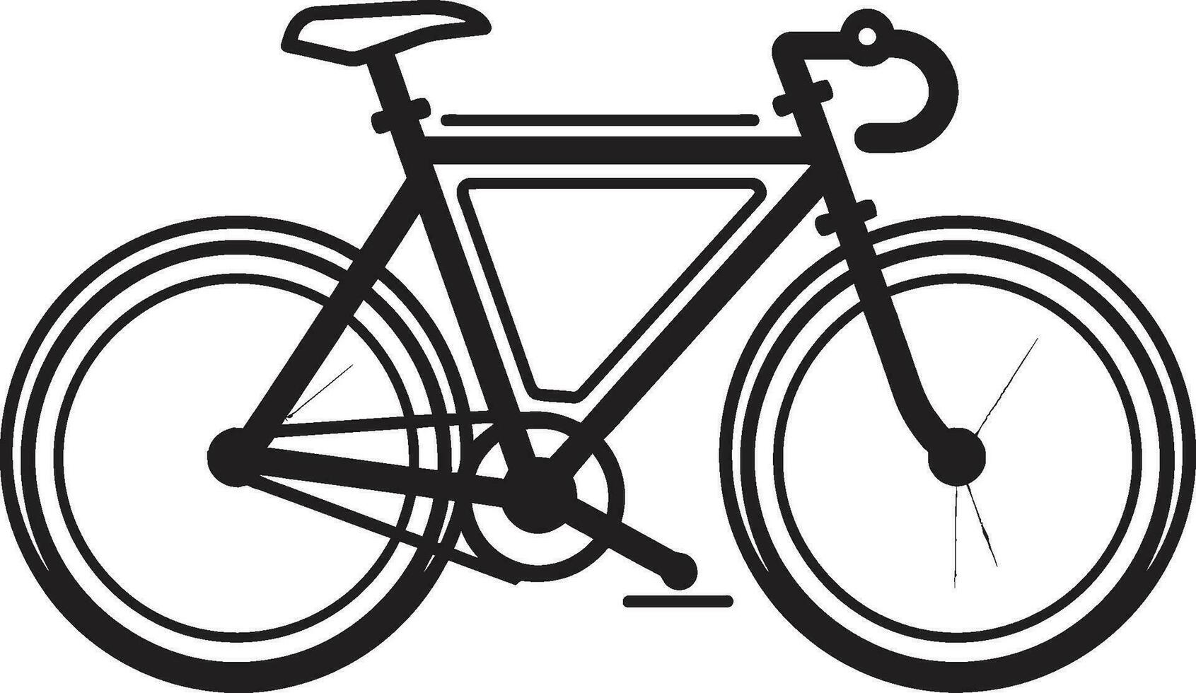 urbano ciclo vector bicicleta logo pulcro paseo negro bicicleta símbolo