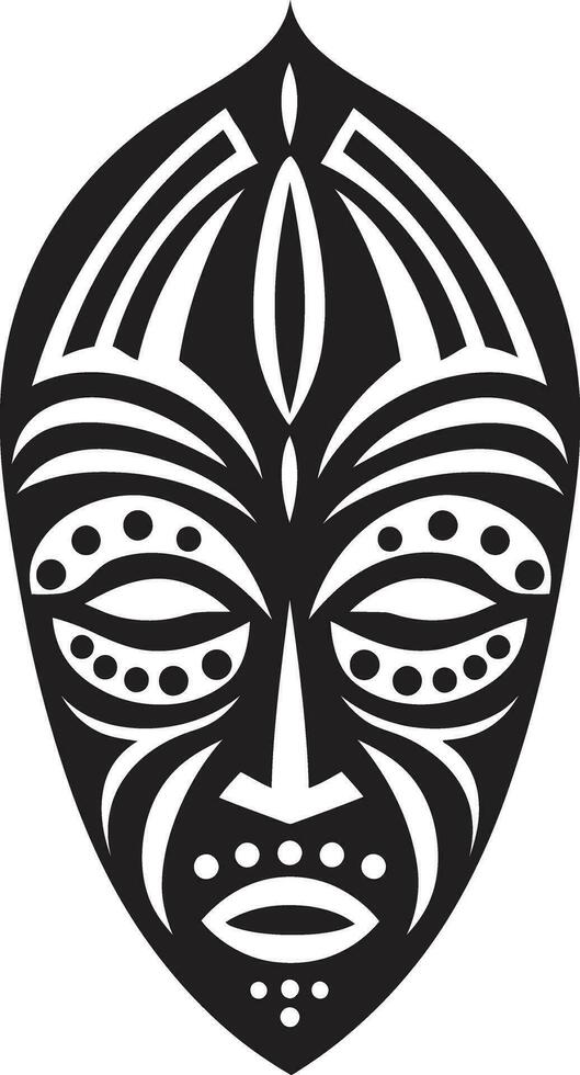 Timeless Identity African Mask Icon Intricate Whispers Tribal Emblem Logo vector