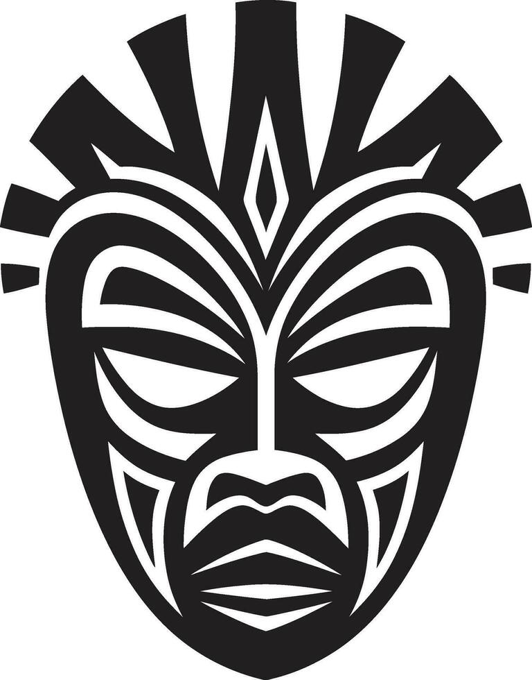 ecos de ancestral arte africano tribal máscara emblema místico simbolismo vector negro logo de tribal máscara