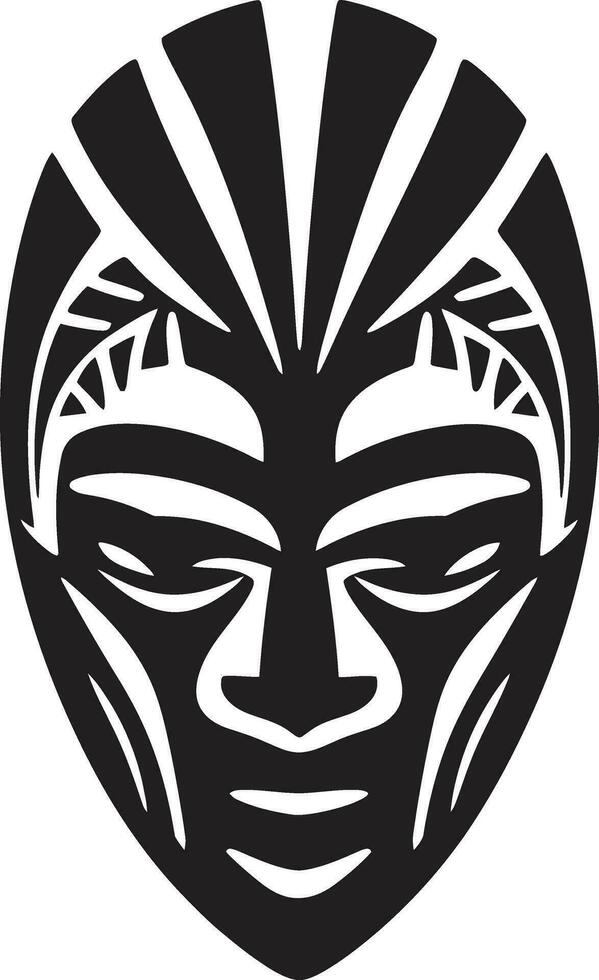 Intricate Visions Mask Vector Icon Sacred Impression African Tribal Icon