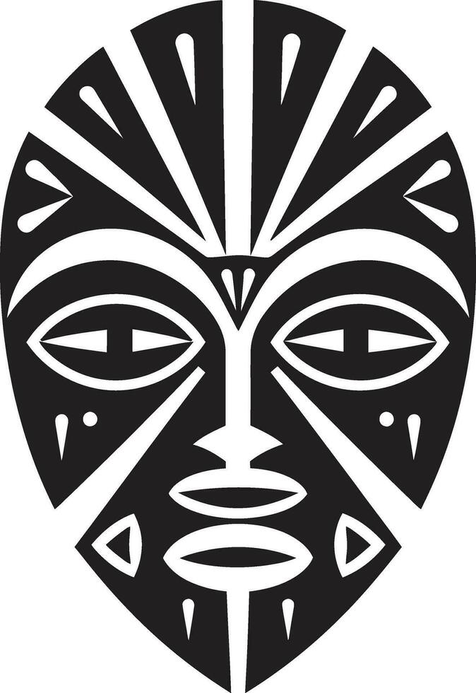 ritualista identidad vector tribal emblema espiritual esencia negro logo africano máscara