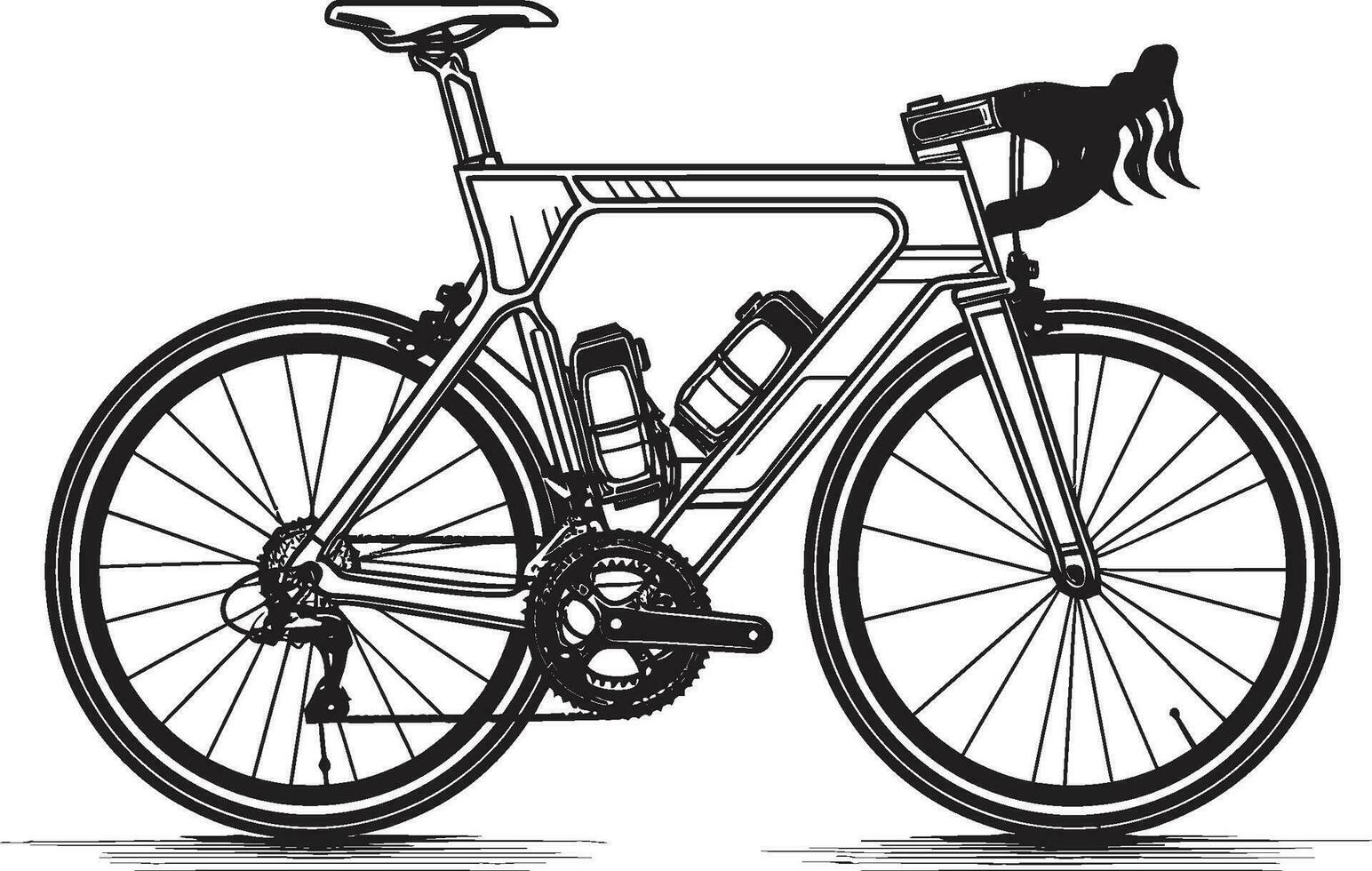 Urban Cycle Vector Bike Logo Sleek Ride Black Bicycle Symbol