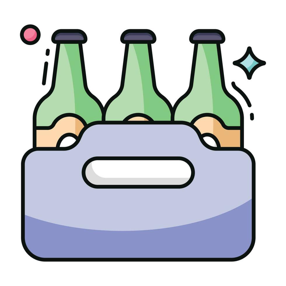 Modern design icon of wine bottles vector