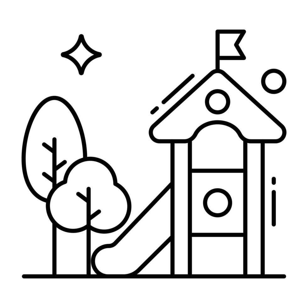 An icon design of playground vector