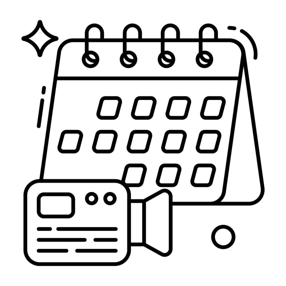 Perfect design icon of video schedule vector