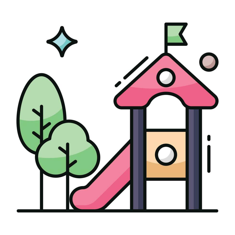 An icon design of playground vector