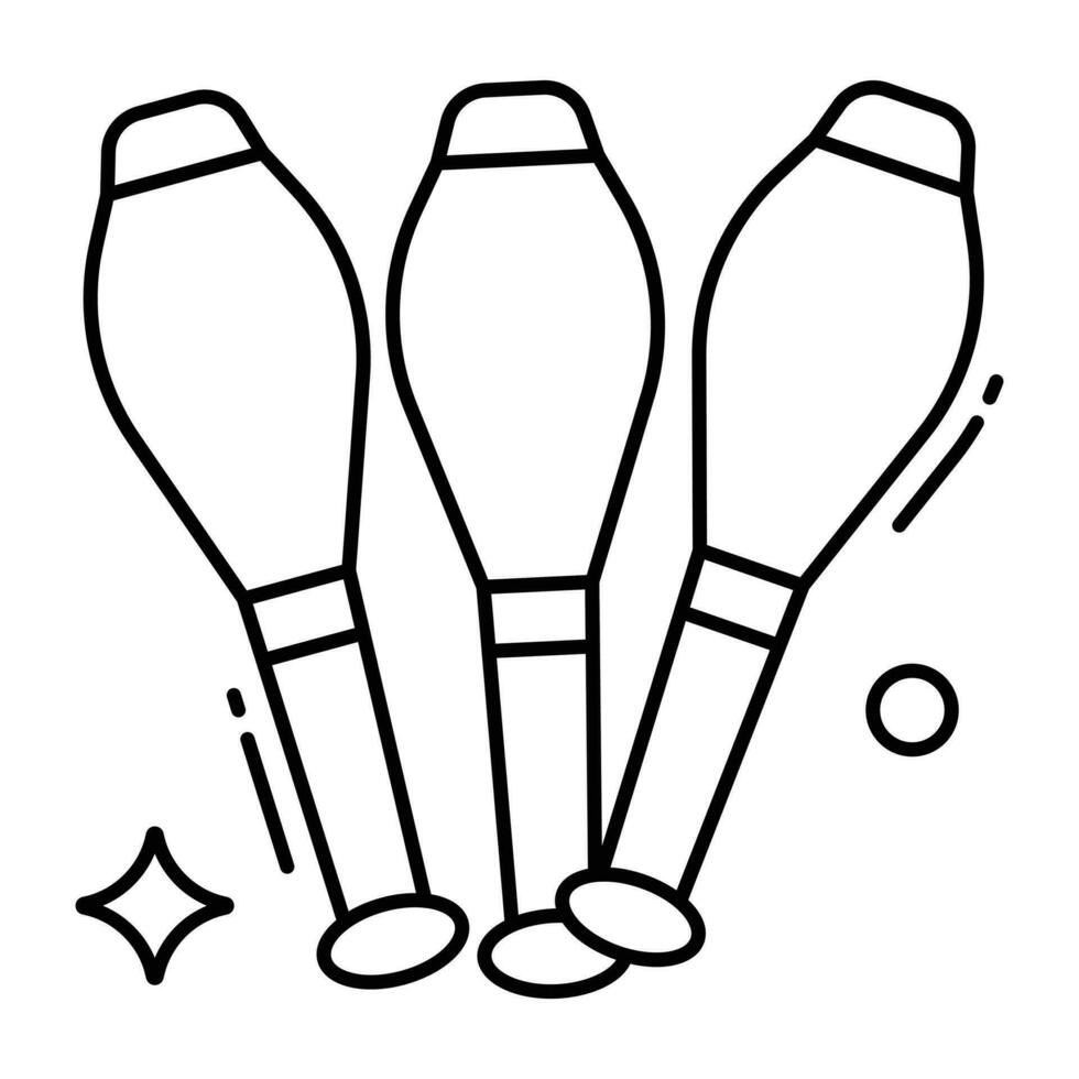 A beautiful design icon of juggling pins vector
