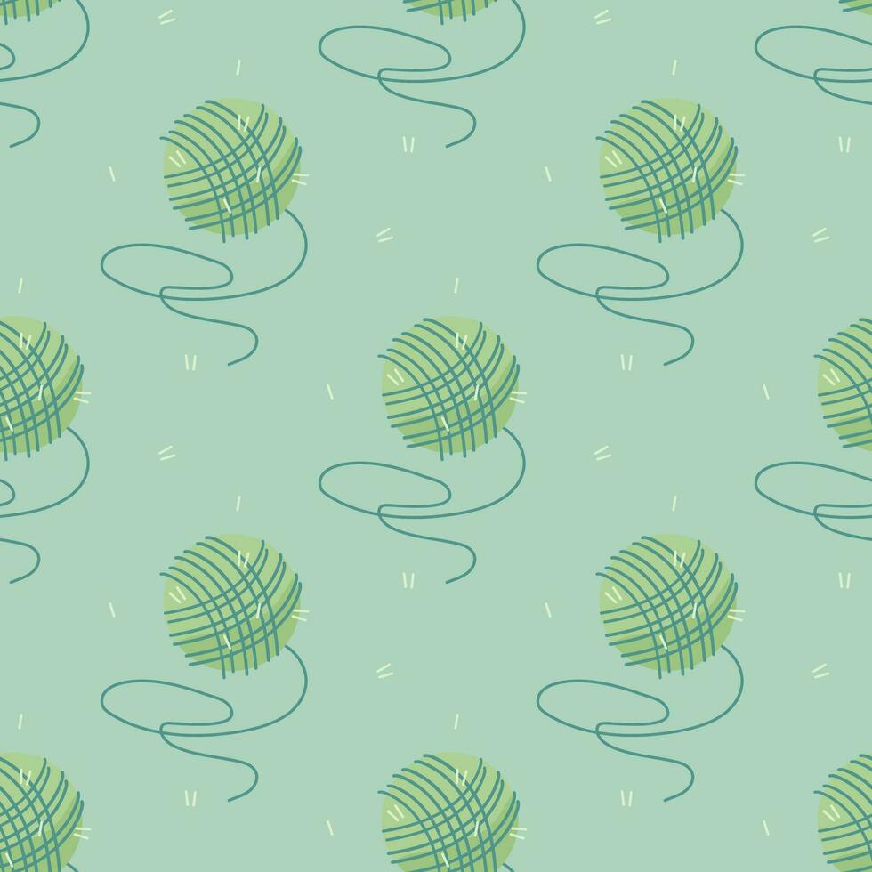 Seamless pattern of balls of thread, vector illustration for fabric, print, apparel