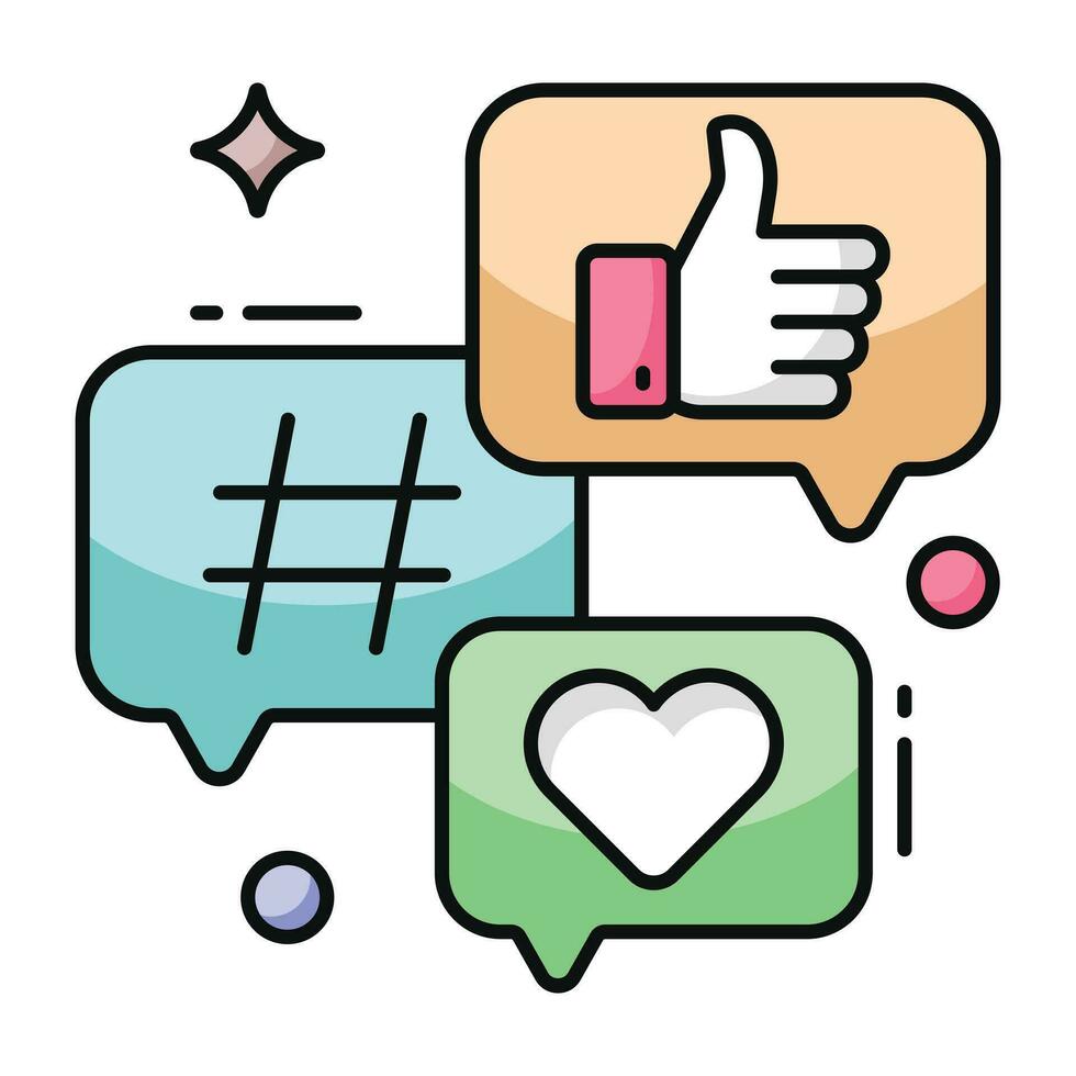 Trendy design icon of social chat vector