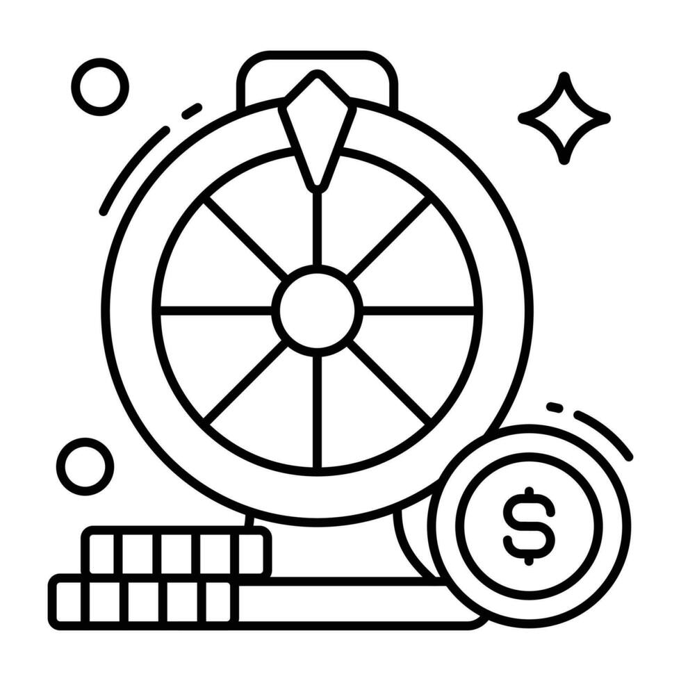 Premium download icon of fortune wheel vector