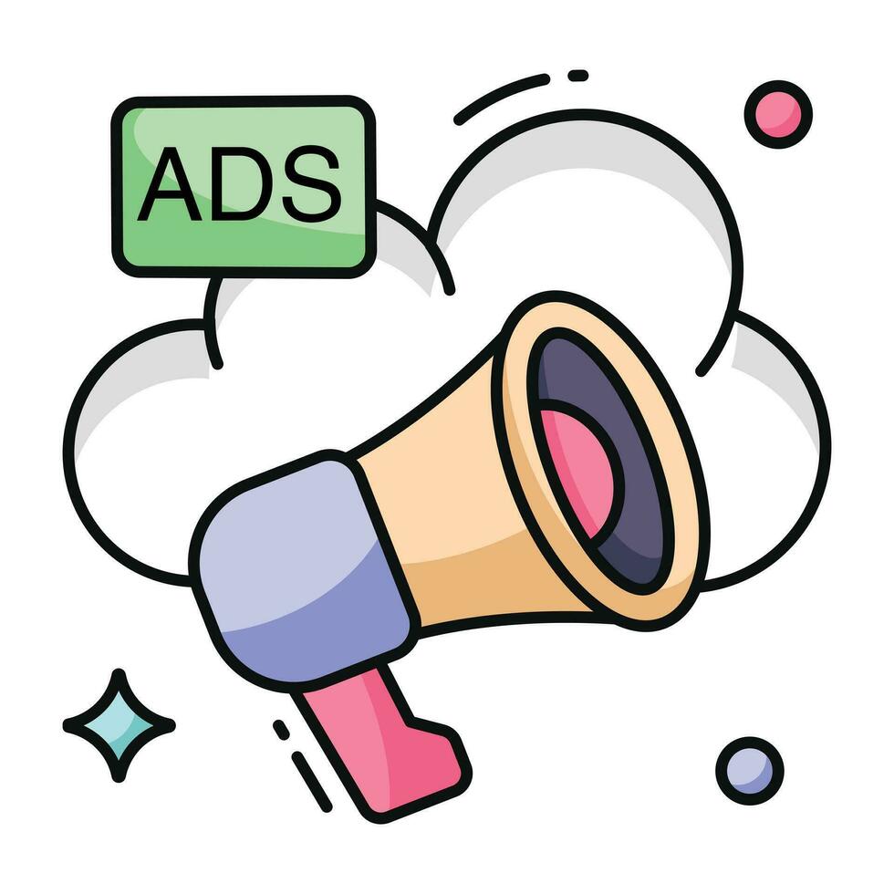 Premium download icon of cloud promotion vector