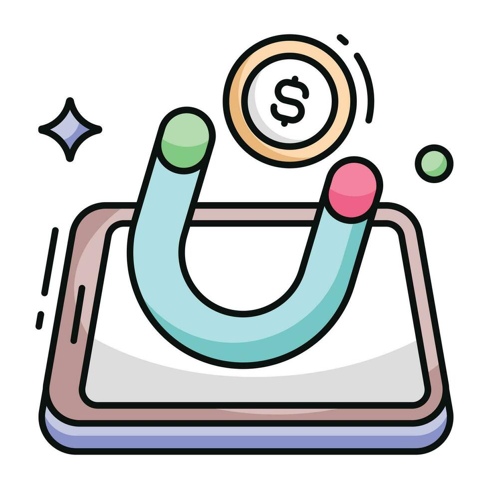 Premium download icon of attract money vector