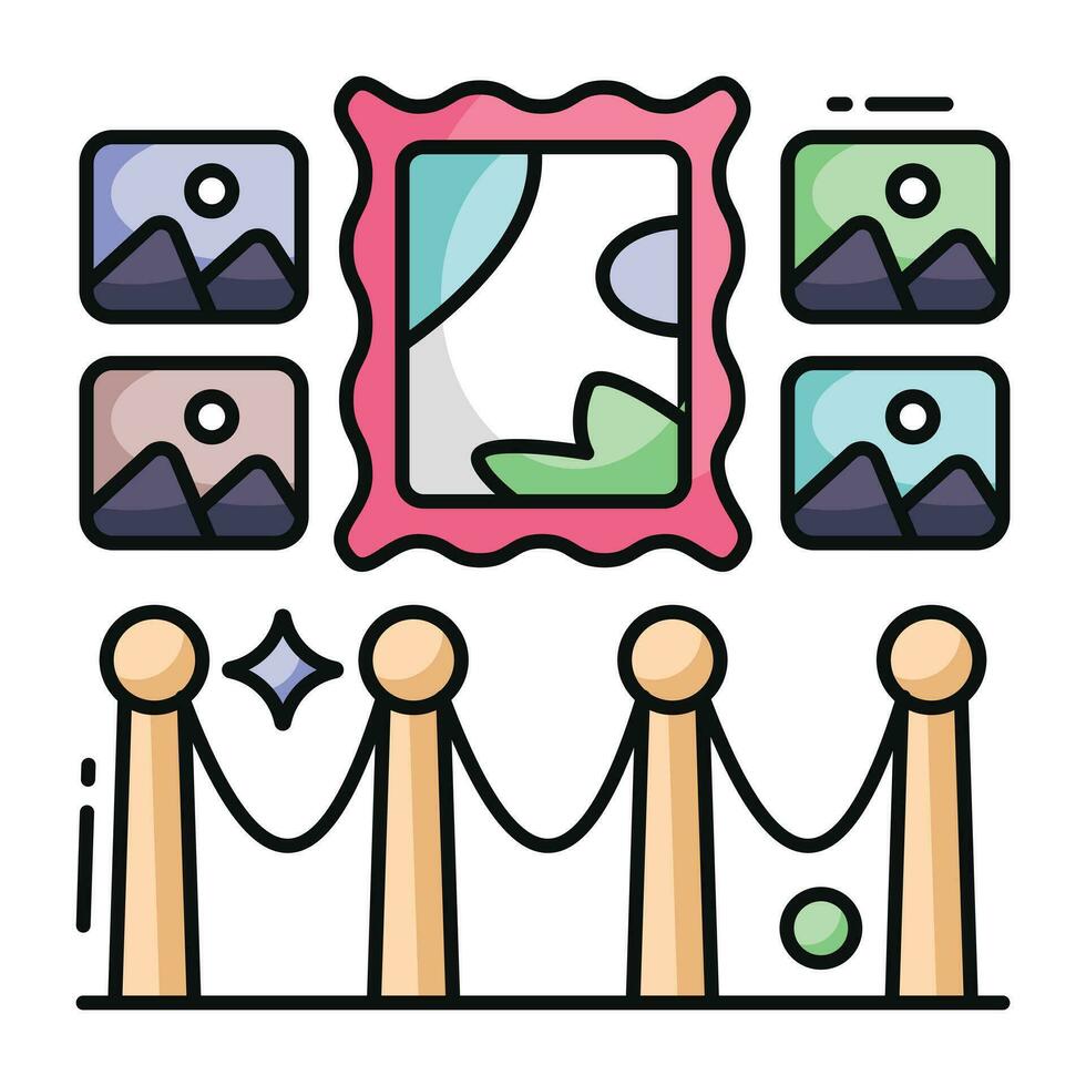 Premium download icon of exhibition vector