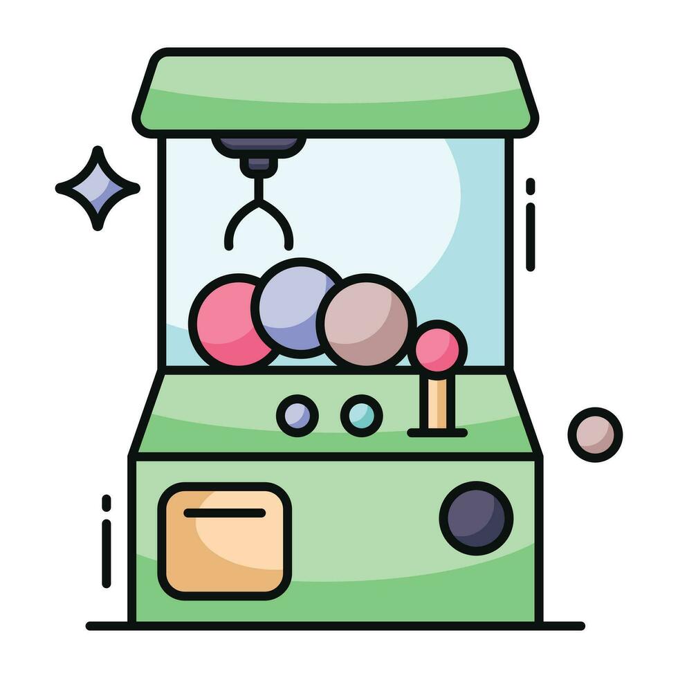 Trendy design icon of claw machine vector