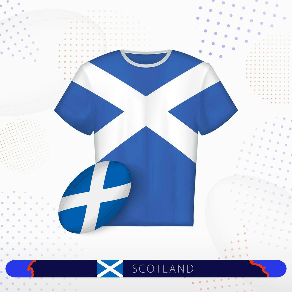 Escocia rugby jersey con rugby pelota de Escocia en resumen deporte antecedentes. vector