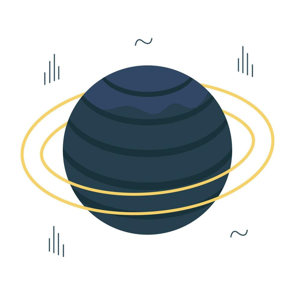 un creativo diseño icono de Saturno vector