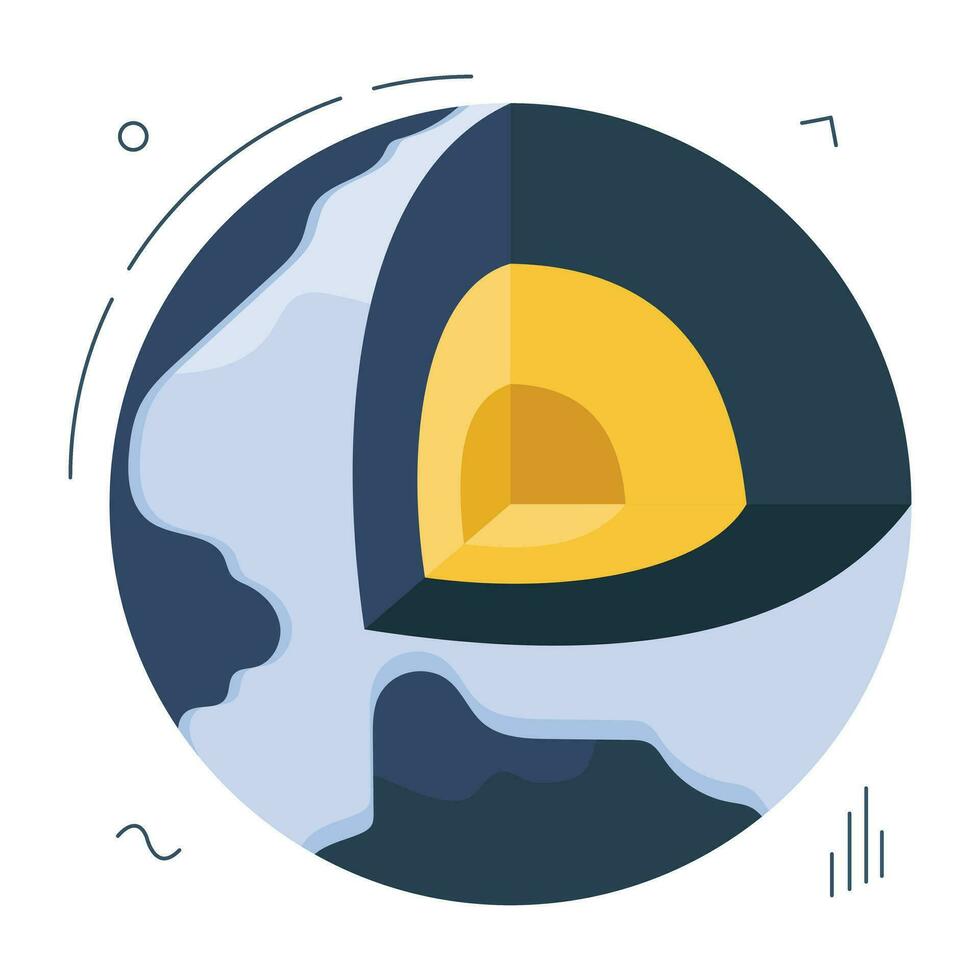 Editable design icon of geophysics vector