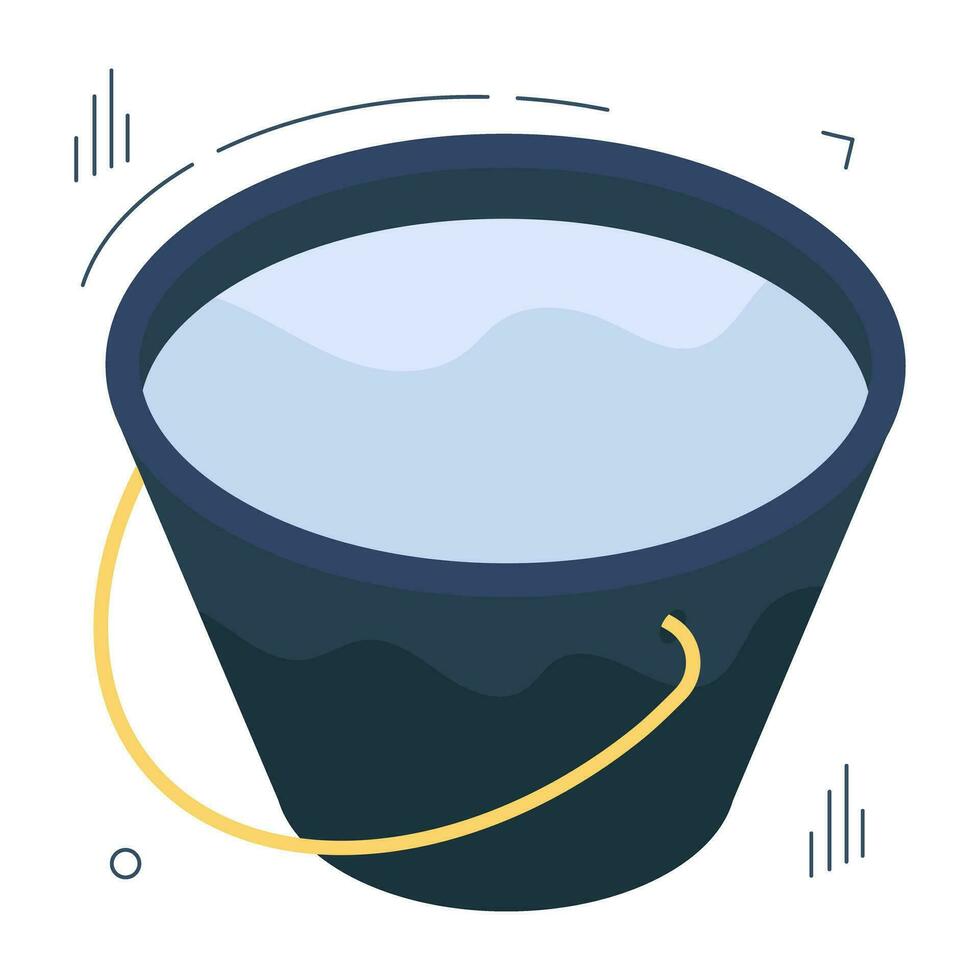 An icon design of bucket vector