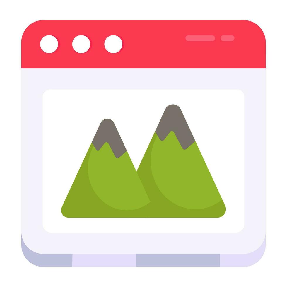 único diseño icono de web paisaje vector