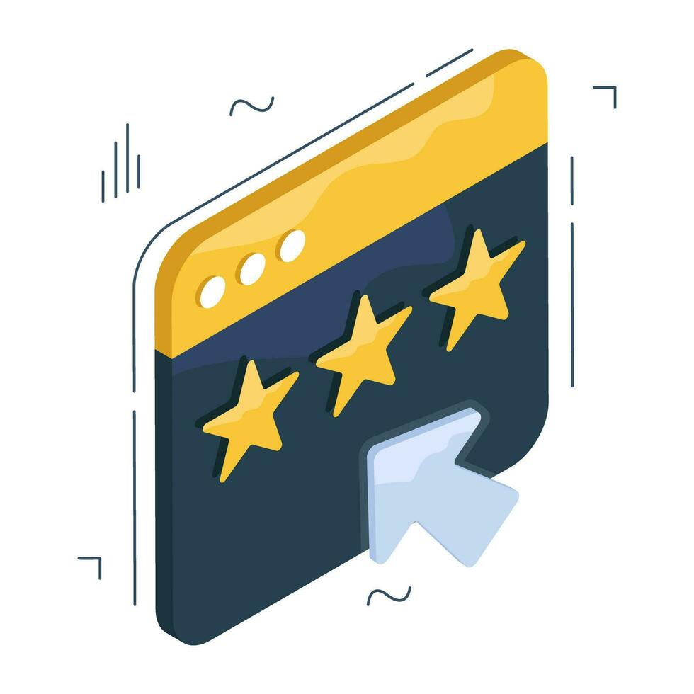 An icon design of web ratings vector