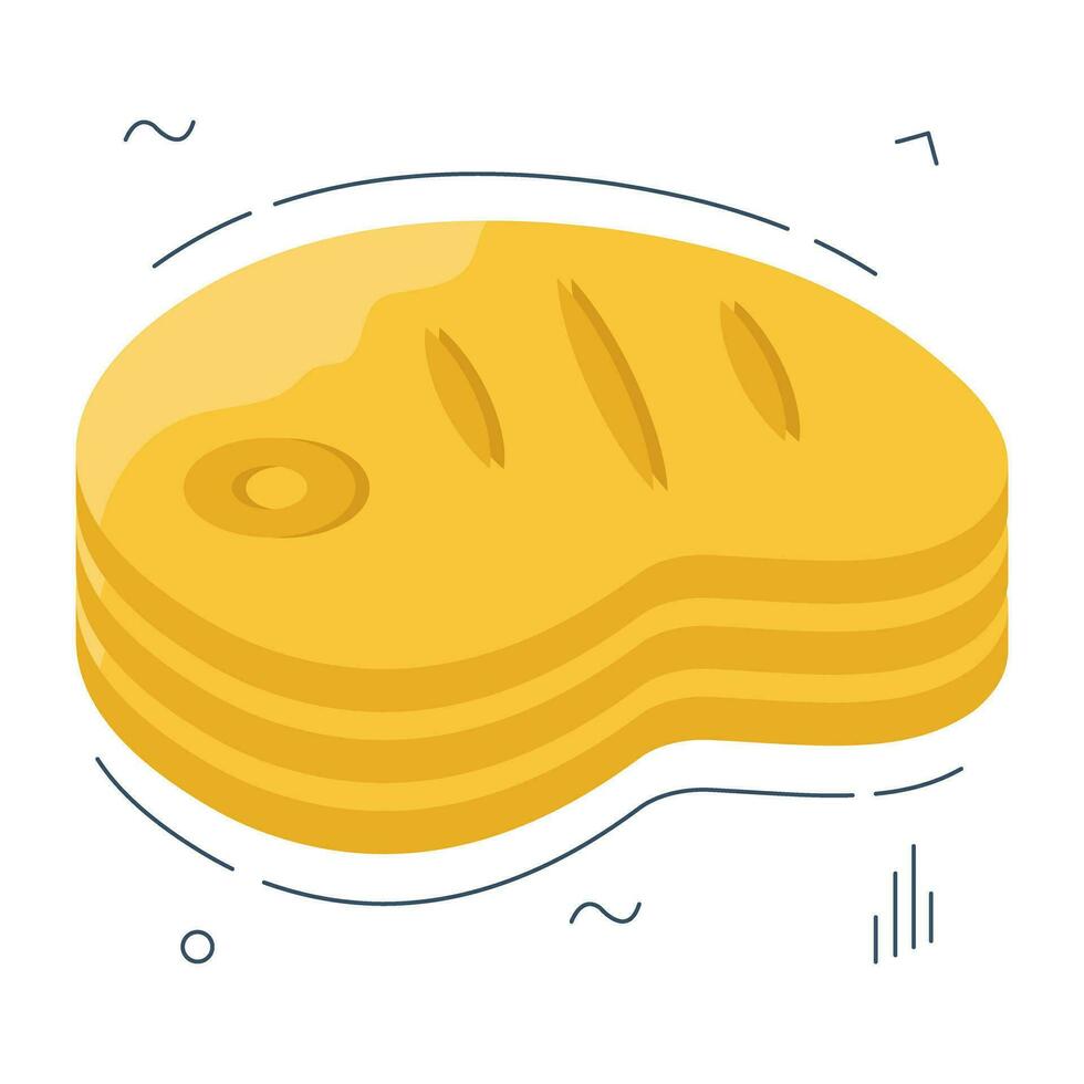 Creative design icon of steak vector